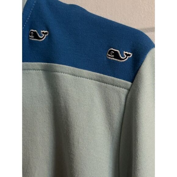 Vineyard Vines Women’s Quarter Zip Blue On Blue W Whales Pull Over Size Medium - Picture 13 of 13